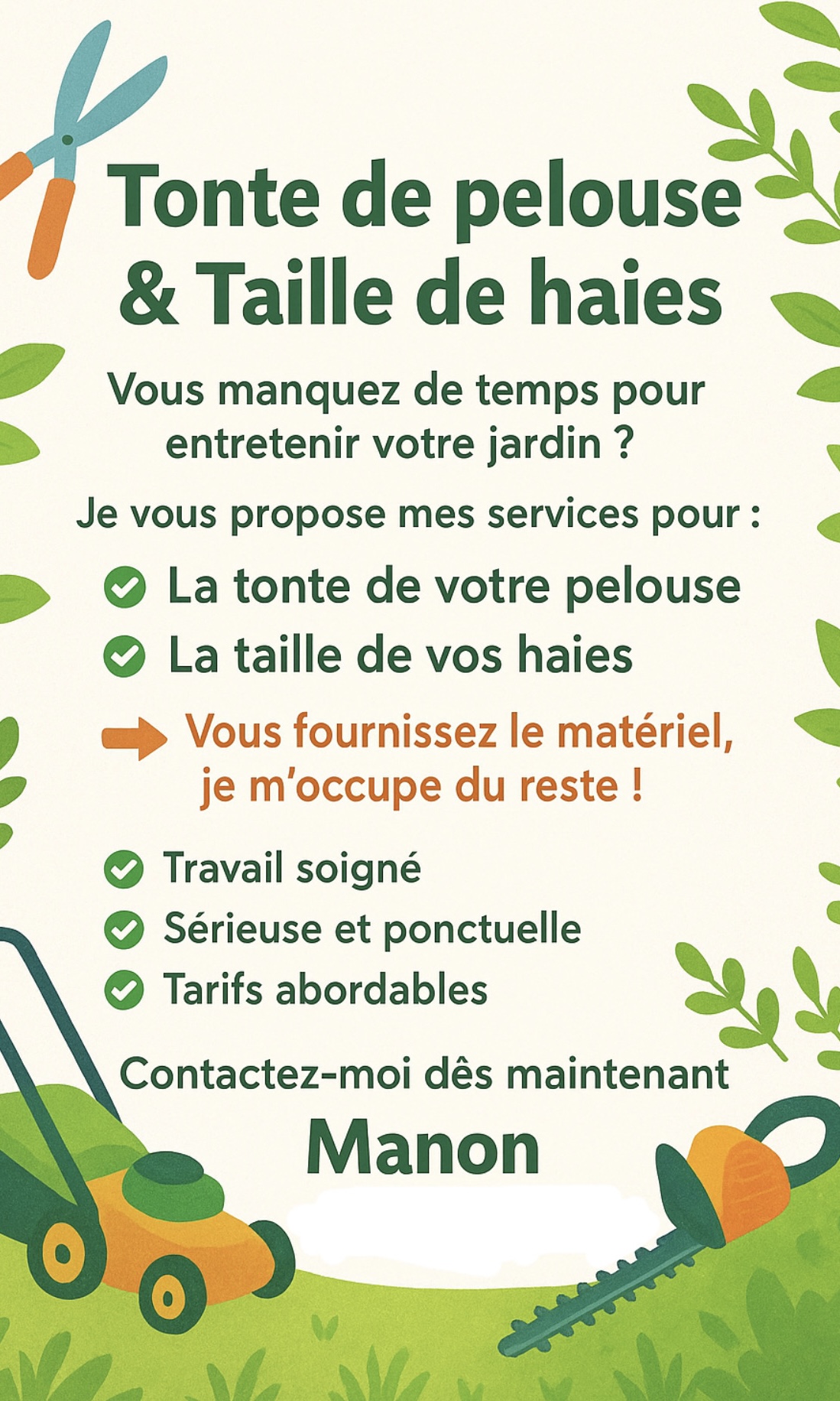 Service taille de haies 27 entre particuliers